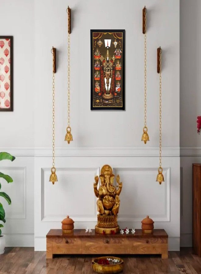 101Temples 101 Temples - Divinity Eternity Spirituality Asta Lakshmi Venkateswara Swamy God Wooden Photo Frame with Wall Hook, 1 Piece | 10” x 13”, Matt Finish - Image 3